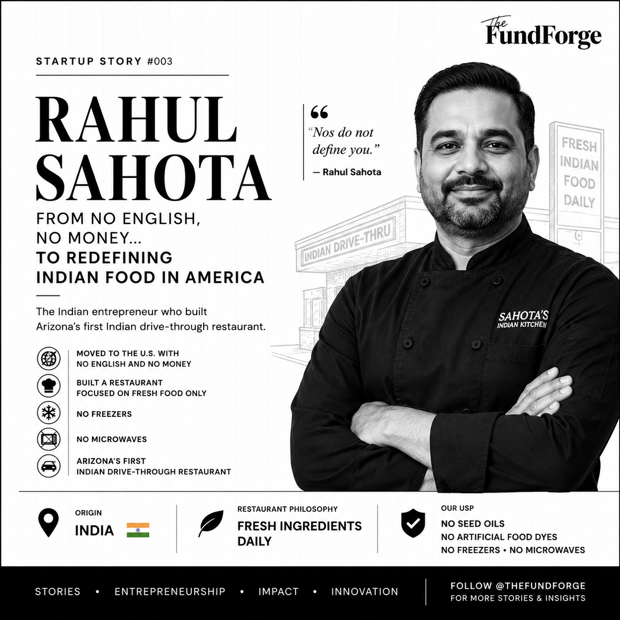 Rahul Sahota's Startup Story: From 'No English, No Money' to Building Arizona's First Indian Drive-Through Restaurant