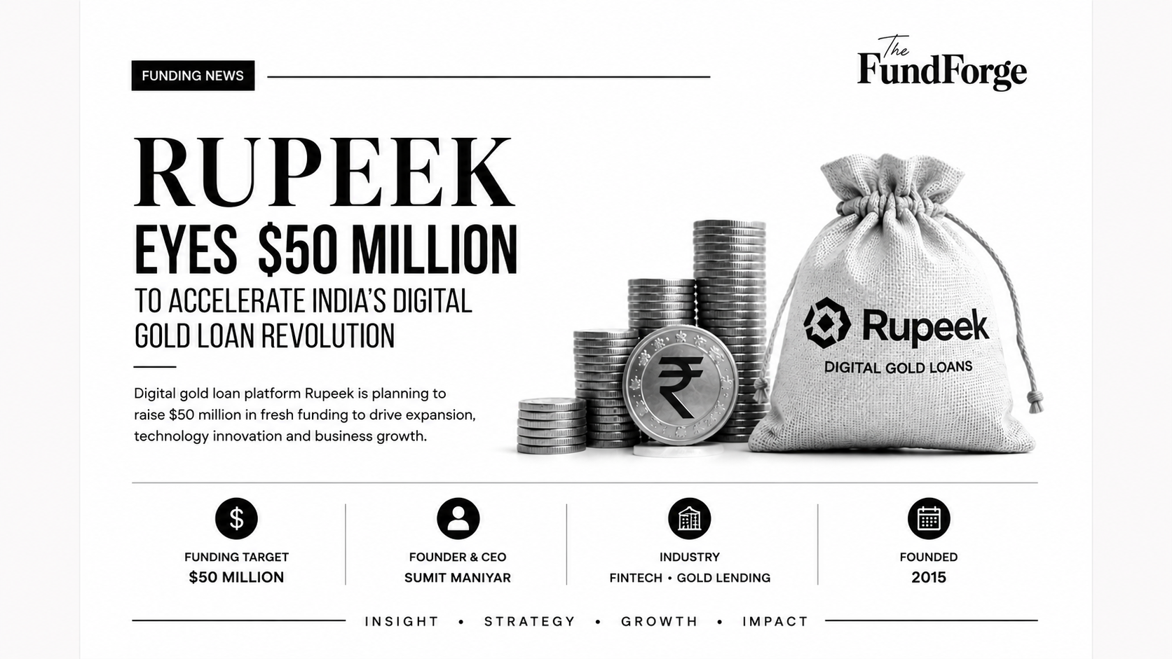 Rupeek Eyes $50 Million to Expand India's Digital Gold Loan Platform