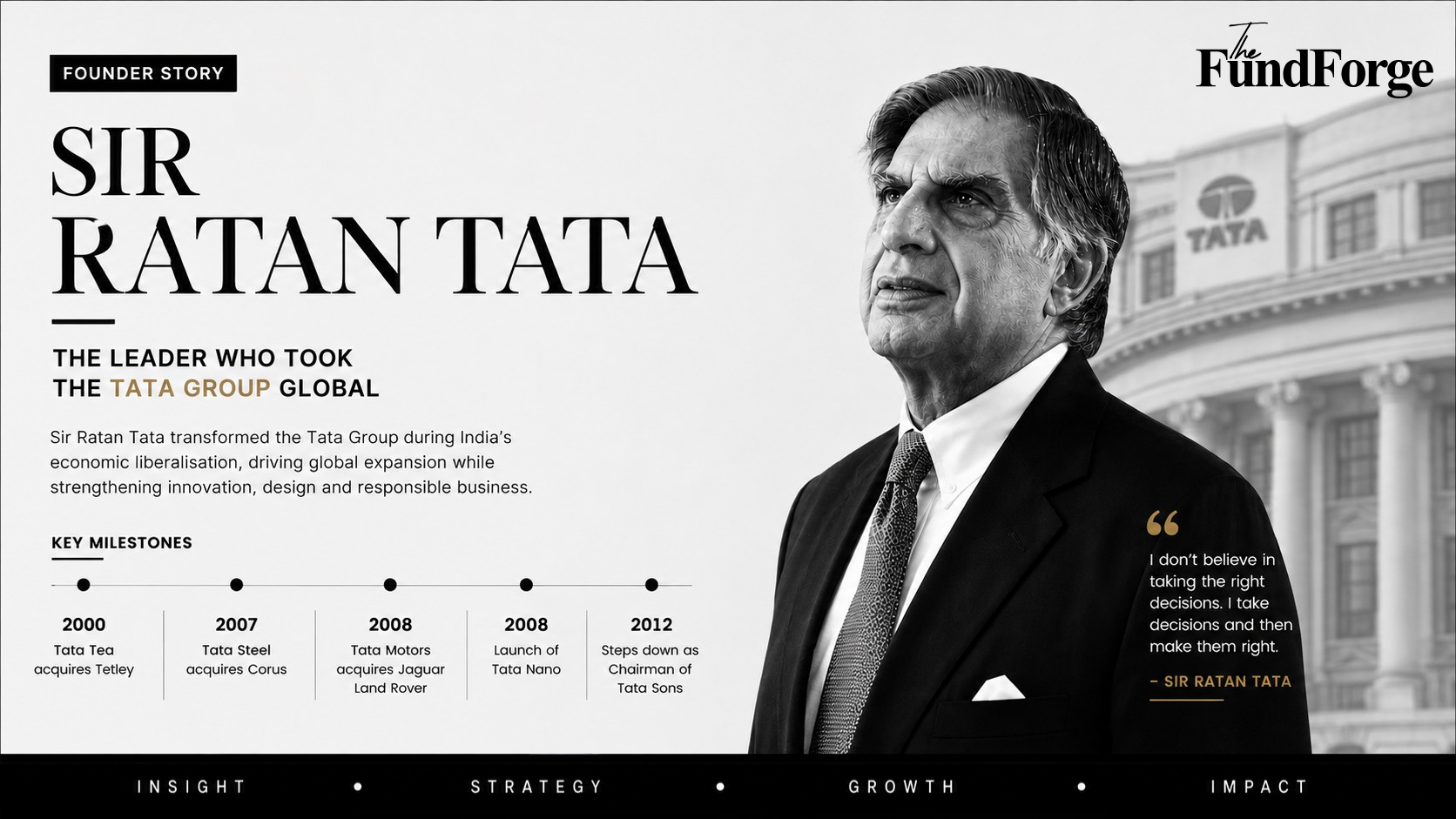 How Ratan Tata Turned a Domestic Giant Into a Global Conglomerate